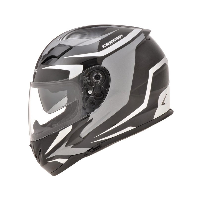 Motorradhelm Cassida Integral 2.0 schwarz-weiß-grau Ausverkauf