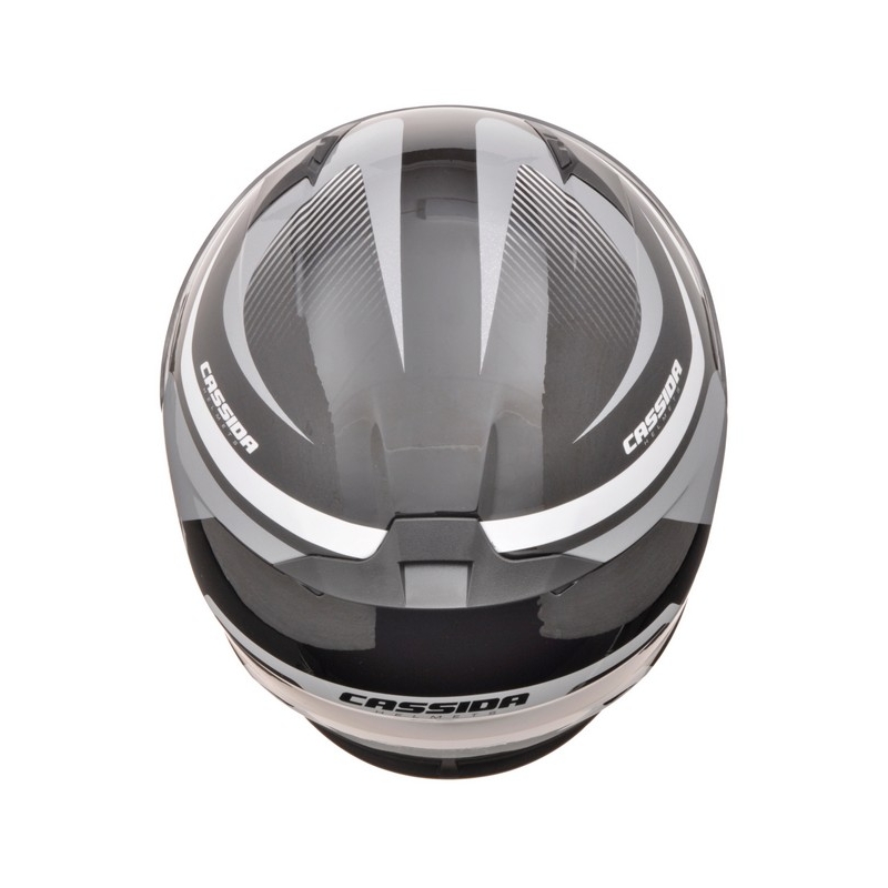 Motorradhelm Cassida Integral 2.0 schwarz-weiß-grau Ausverkauf