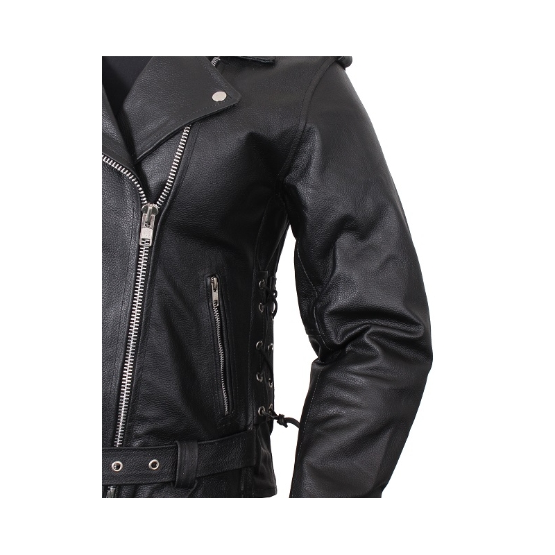 RSA Frauen Leder kurvige Jacke Ausverkauf