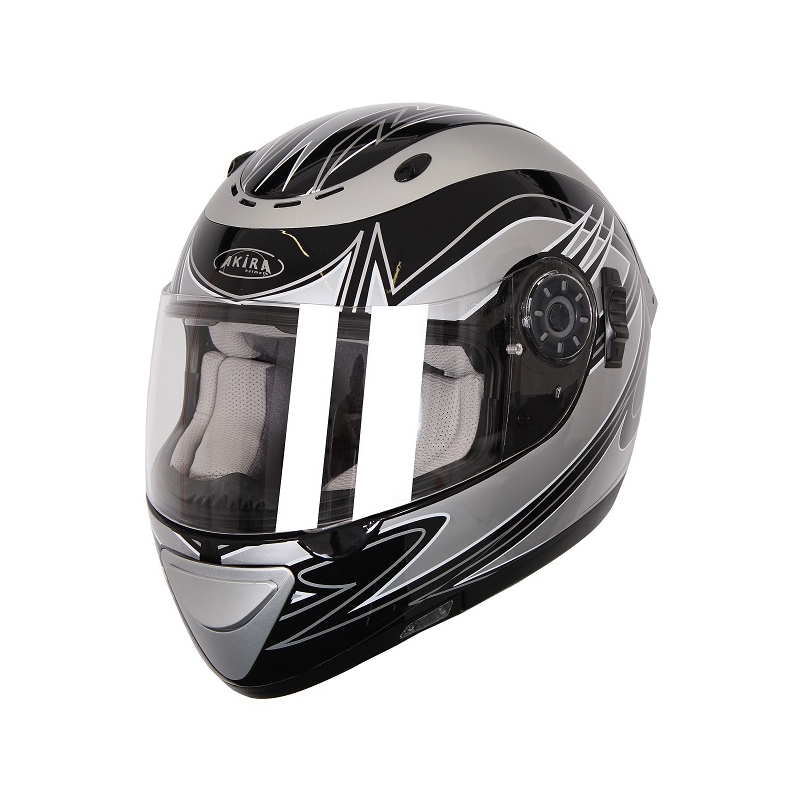 Motorradhelm Akira Izumi 2205 grau-schwarz Ausverkauf