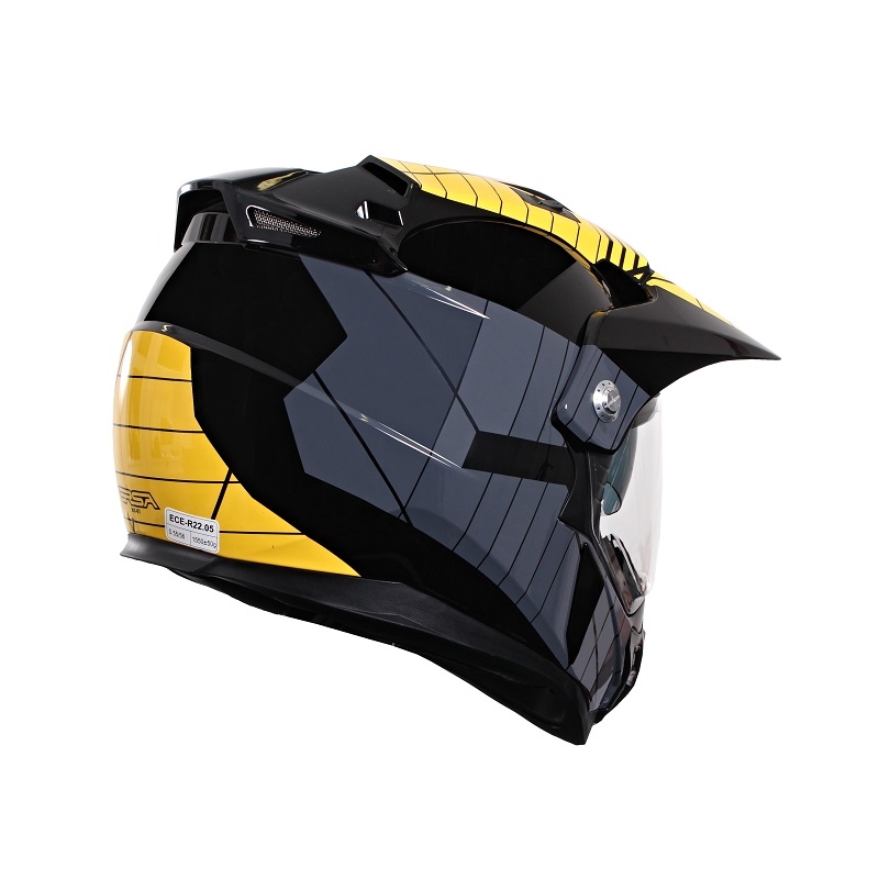 Endurohelm mit Sonnenblende RSA MX-01 schwarz/grau/gelb Ausverkauf