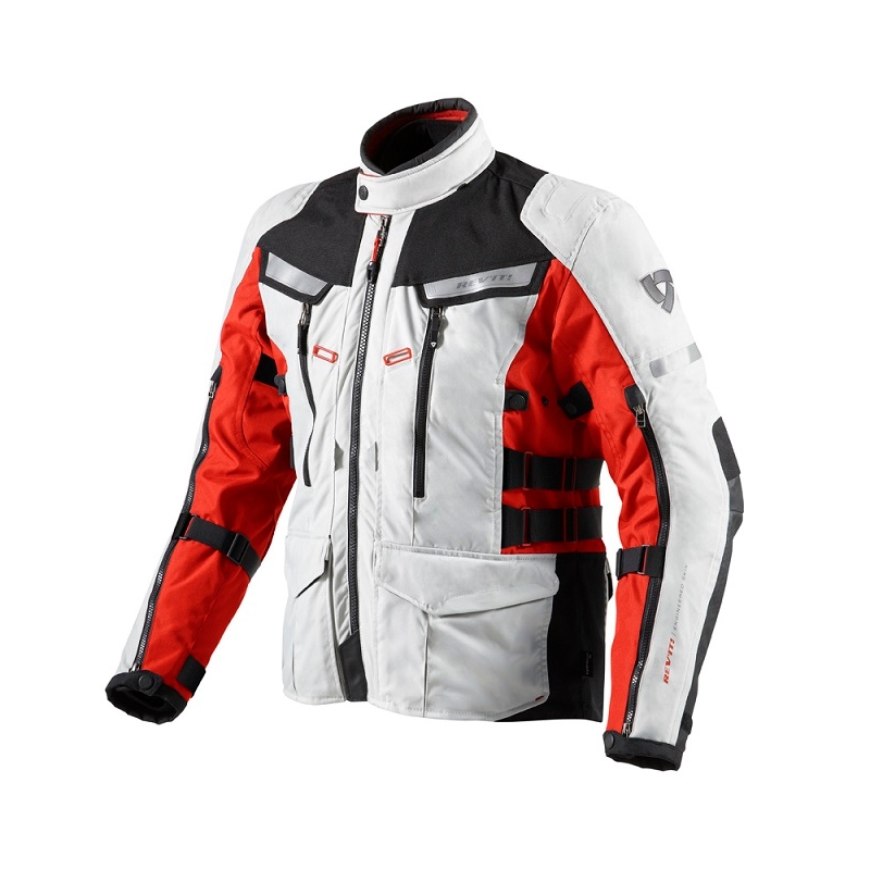 Motorradjacke Revit Sand 2 silber/rot Ausverkauf