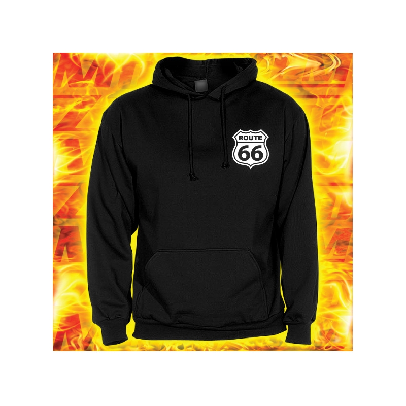 Sweatshirt mit Route 66 Motiv mit Kapuze