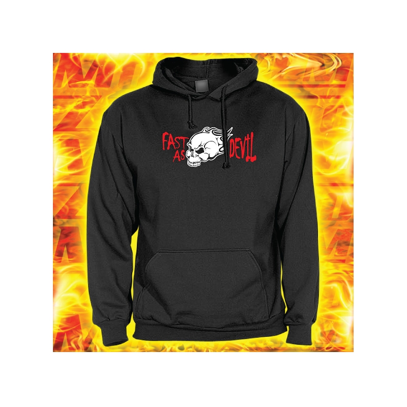 Kapuzenpulli mit Fast as Devil-Motiv