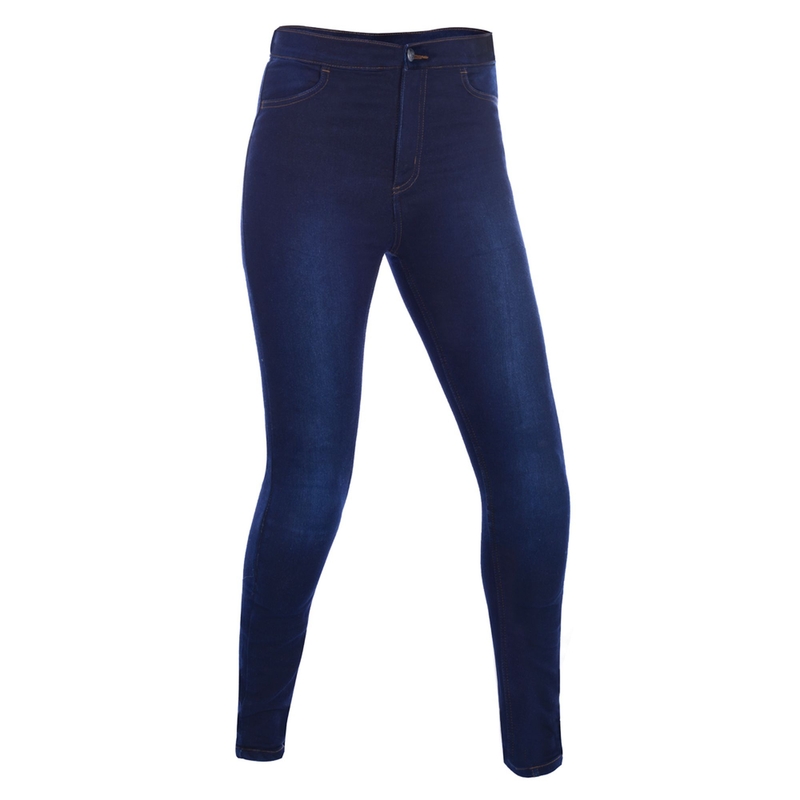 Frauen Lange Leggings Oxford Jeggings Blau Ausverkauf