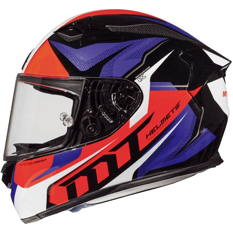 MT Kre Lookout blau-schwarz-fluorrot Integral-Motorradhelm - Klasse II