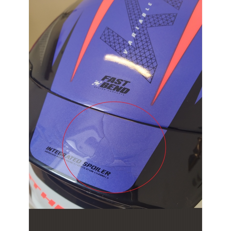 MT Kre Lookout blau-schwarz-fluorrot Integral-Motorradhelm - Klasse II