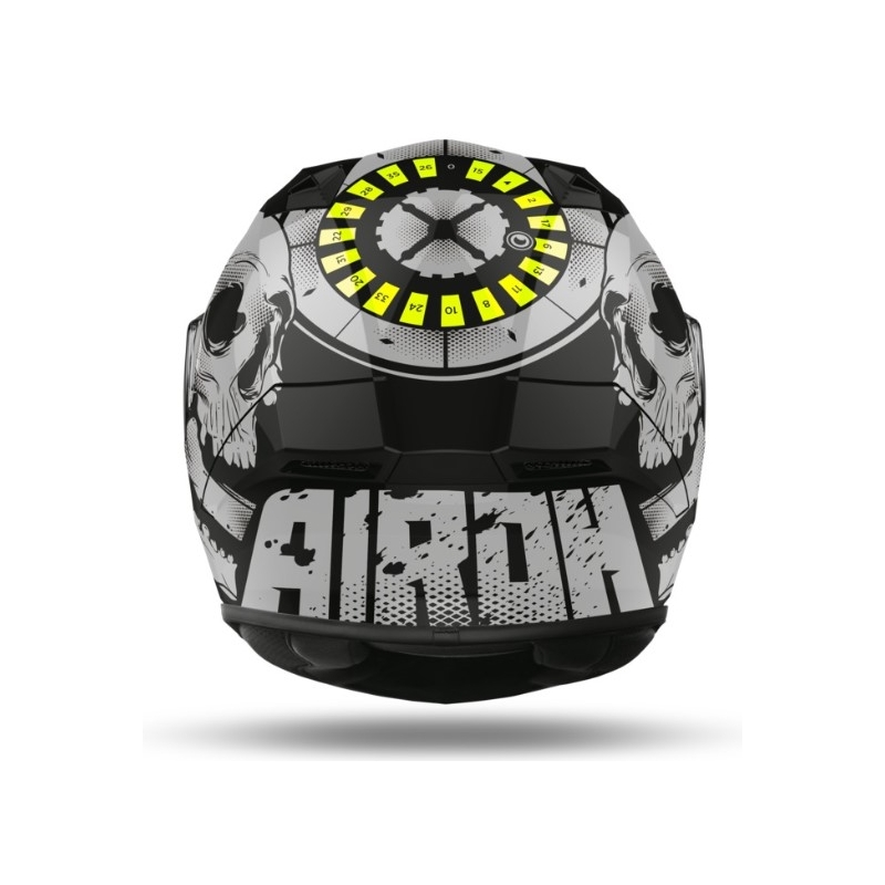 Integralhelm Airoh Valor Akuna weiß-schwarz-fluo gelb 2021