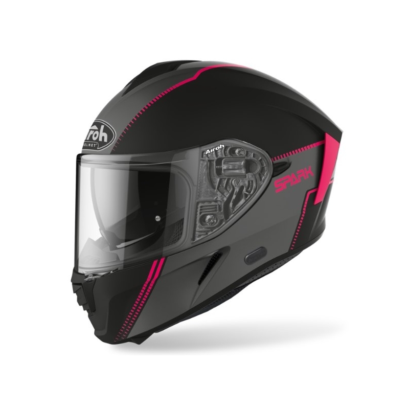 Integralhelm Airoh Spark Flow schwarz-grau-rosa Ausverkauf