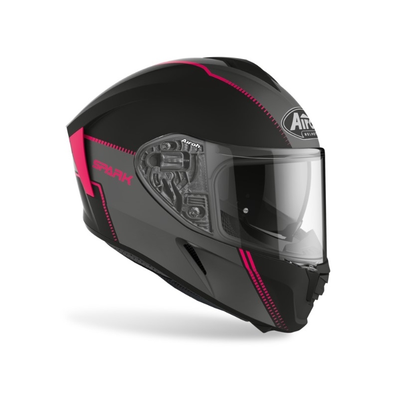 Integralhelm Airoh Spark Flow schwarz-grau-rosa Ausverkauf