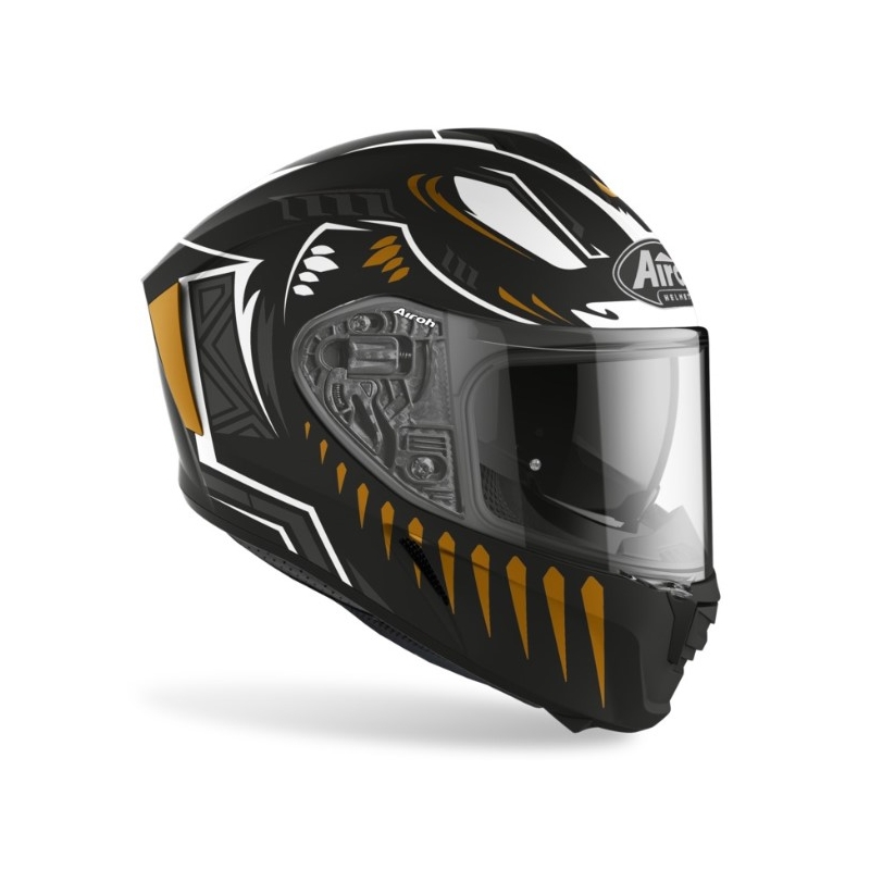 Integralhelm Airoh Spark Vibe schwarz-weiß-gold