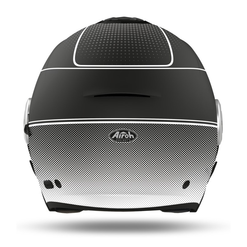 Open Helmet Airoh Helios Map schwarz und weiß Ausverkauf