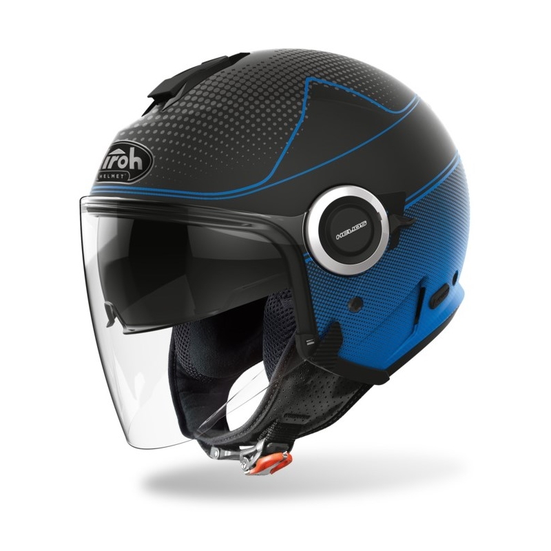 Open Helmet Airoh Helios Map Schwarz-Blau Ausverkauf