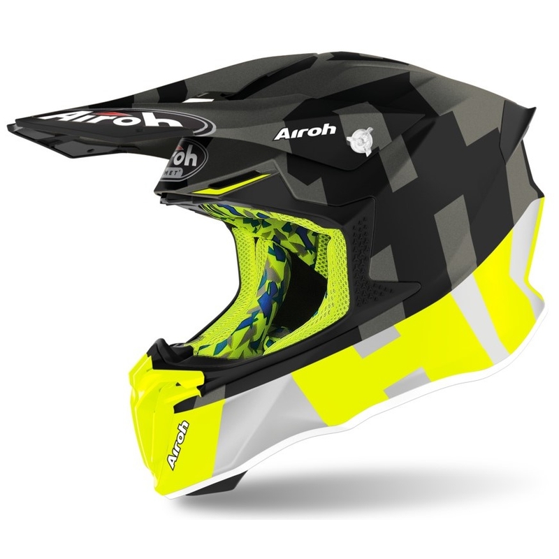 Motocross Helm Airoh Twist 2.0 Frame anthrazit-fluo gelb