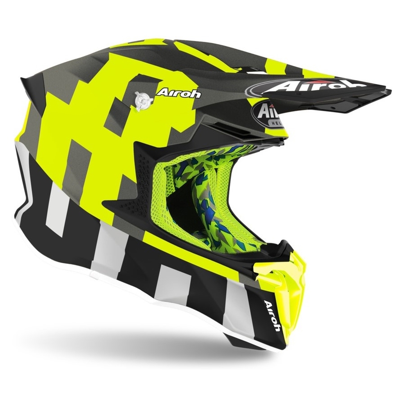 Motocross Helm Airoh Twist 2.0 Frame anthrazit-fluo gelb