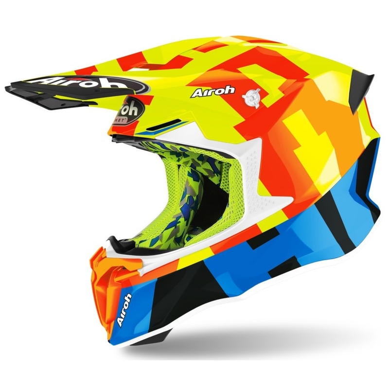 Motocross Helm Airoh Twist 2.0 Frame rot-blau-fluo gelb