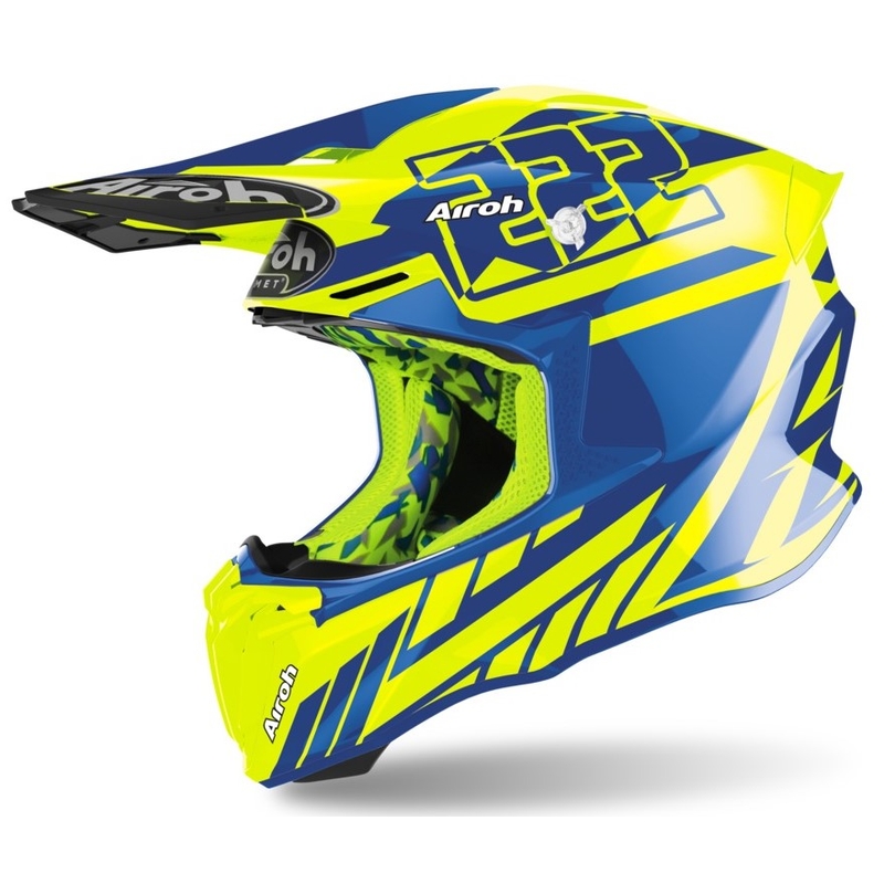 Motocross Helm Airoh Twist 2.0 Replica Cairoli 2020 blau-fluo gelb