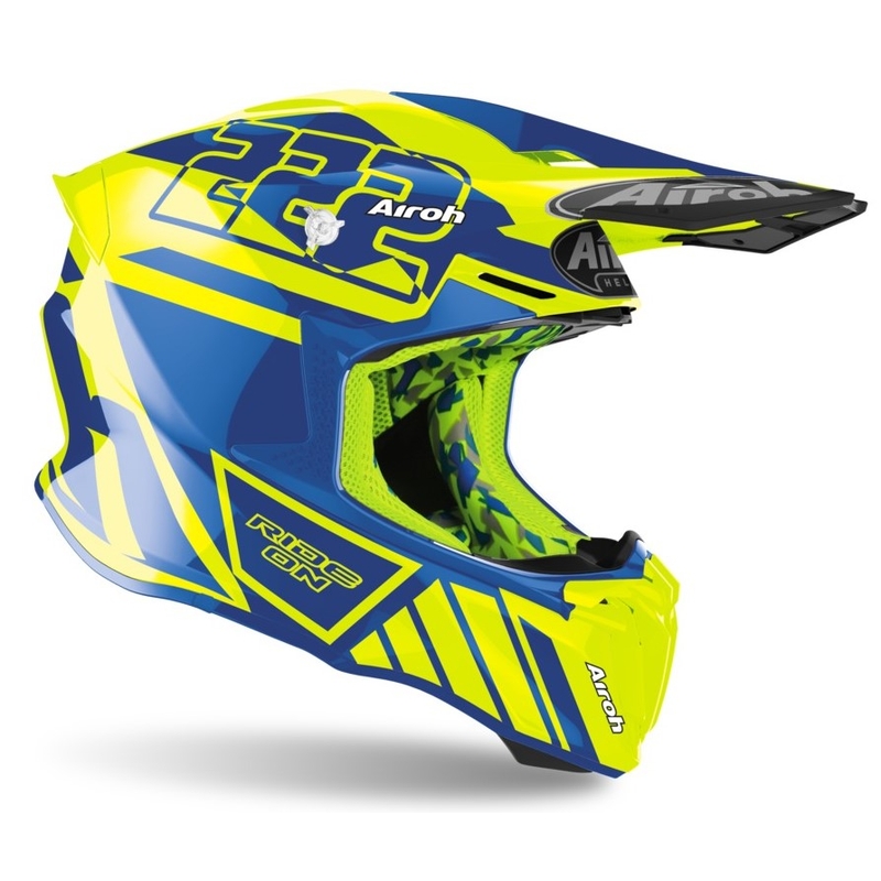 Motocross Helm Airoh Twist 2.0 Replica Cairoli 2020 blau-fluo gelb