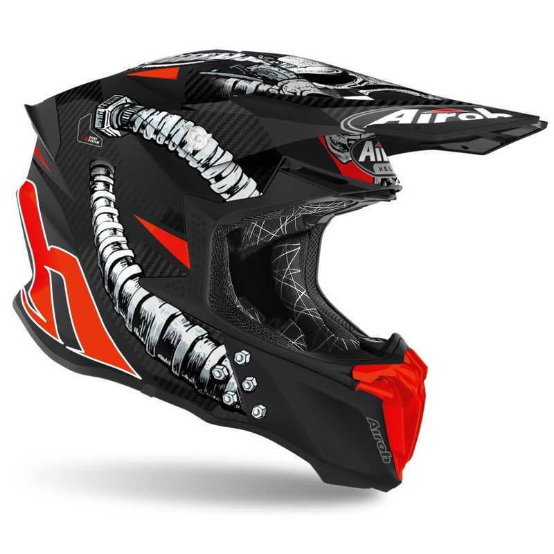 Motocross Helm Airoh Twist Bolt schwarz-rot Ausverkauf