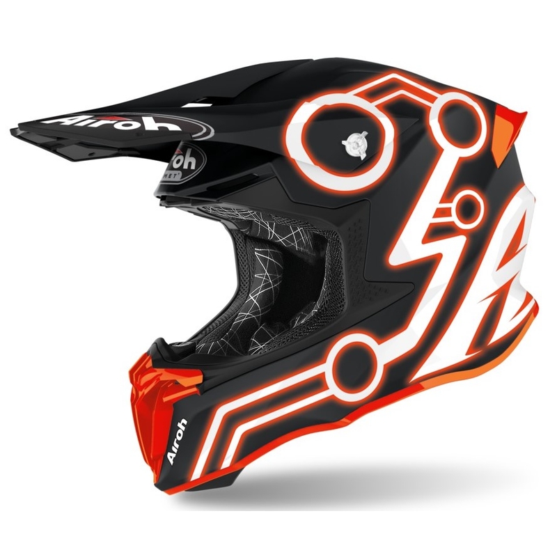 Motocross Helm Airoh Twist Neon schwarz-orange