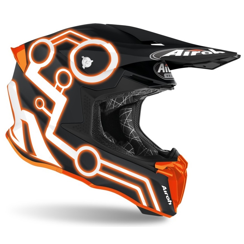 Motocross Helm Airoh Twist Neon schwarz-orange
