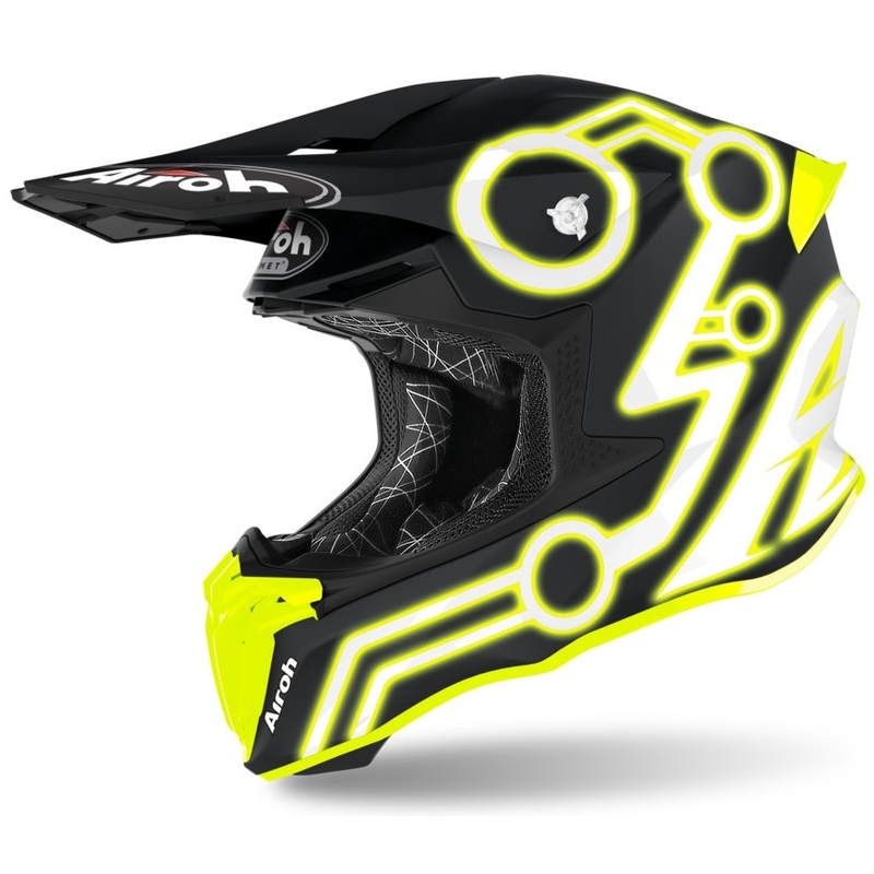 Motocross Helm Airoh Twist Neon schwarz-gelb