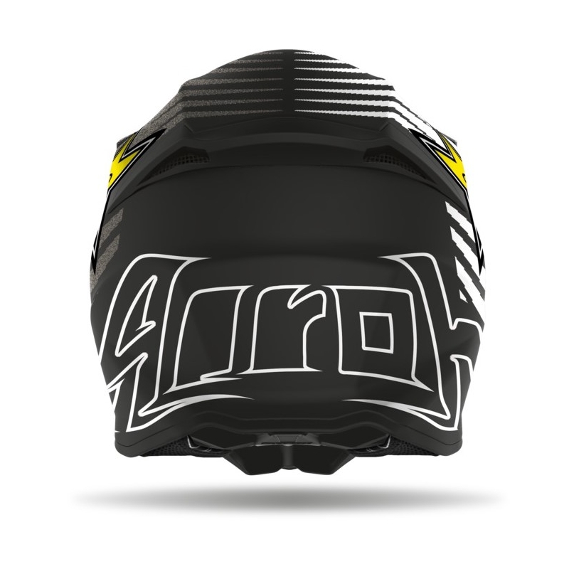 Motocross Helm Airoh Twist Rockstar 2021 schwarz-weiß-gelb Ausverkauf