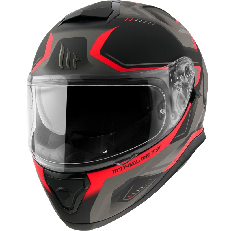 MT Thunder 3 SV Turbine schwarz-grau-rot Integralhelm Ausverkauf