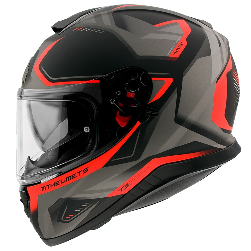 MT Thunder 3 SV Turbine schwarz-grau-rot Integralhelm Ausverkauf