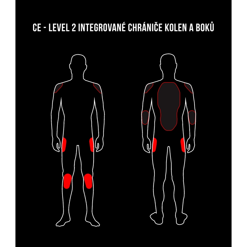 Street Racer Elite Motorradhose für Damen in Schwarz und Weiß - Klasse II