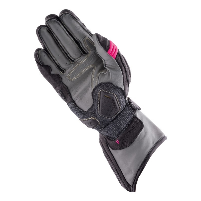 Women's Rebelhorn Rebel Schwarz und Rosa Motorradhandschuhe Ausverkauf