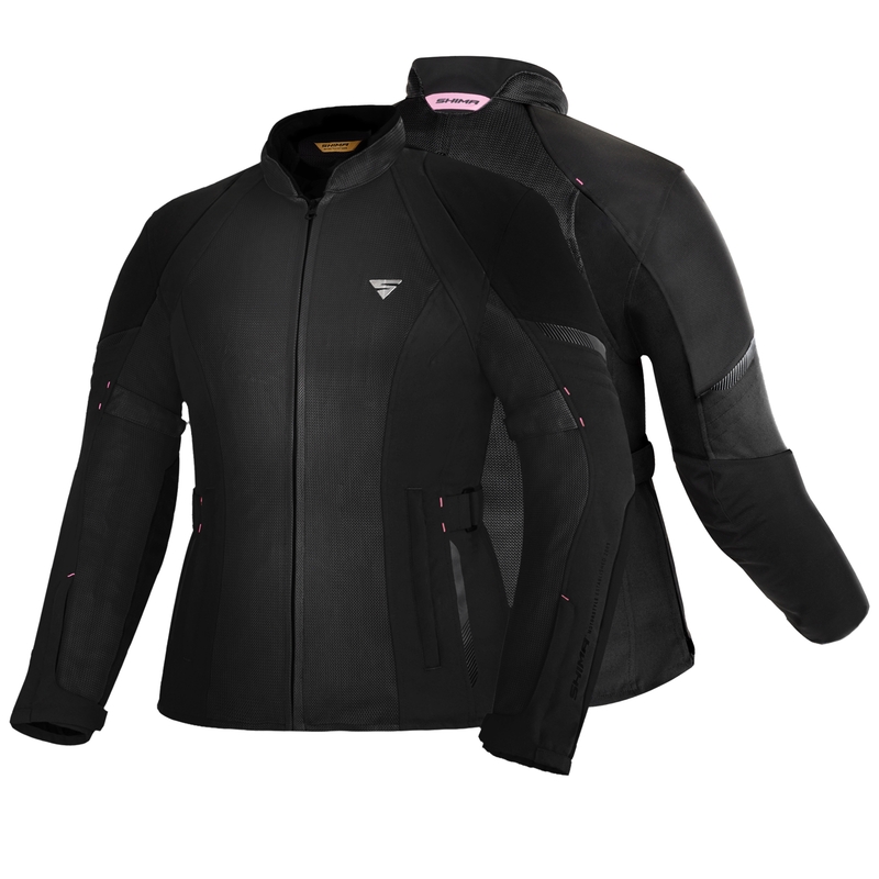 Frauen Shima Jet Black Motorradjacke Ausverkauf