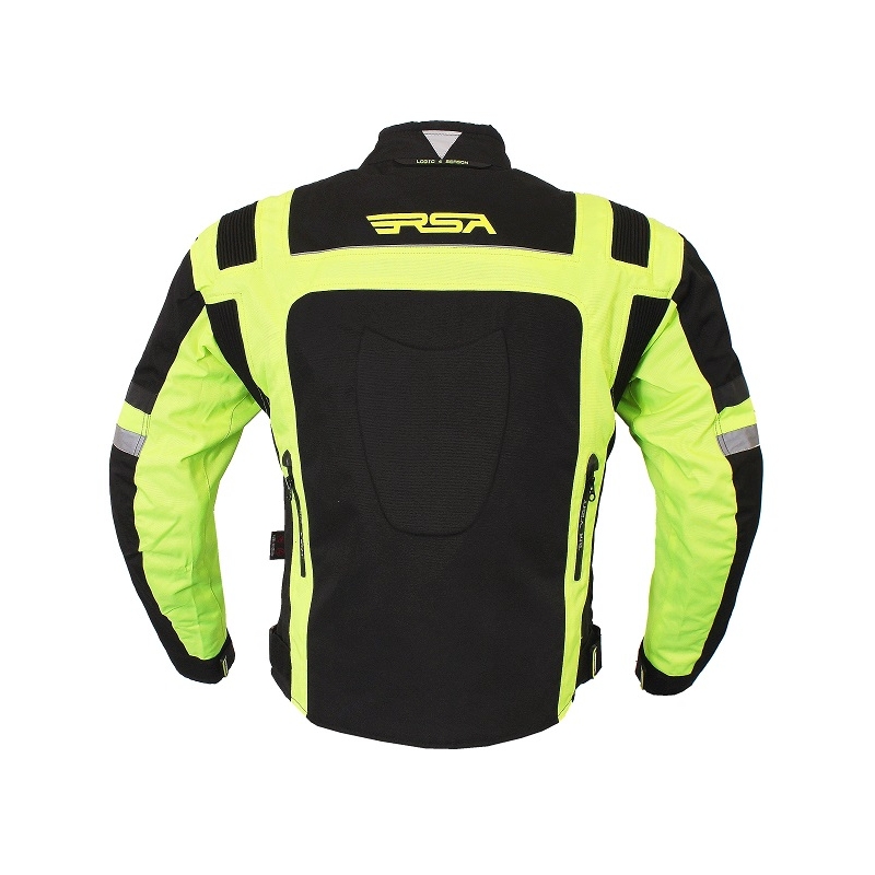 RSA Gear schwarz-fluorgelbe Motorradjacke Ausverkauf