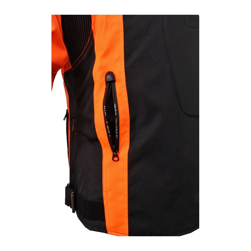 RSA Gear schwarz und orange Motorradjacke Ausverkauf