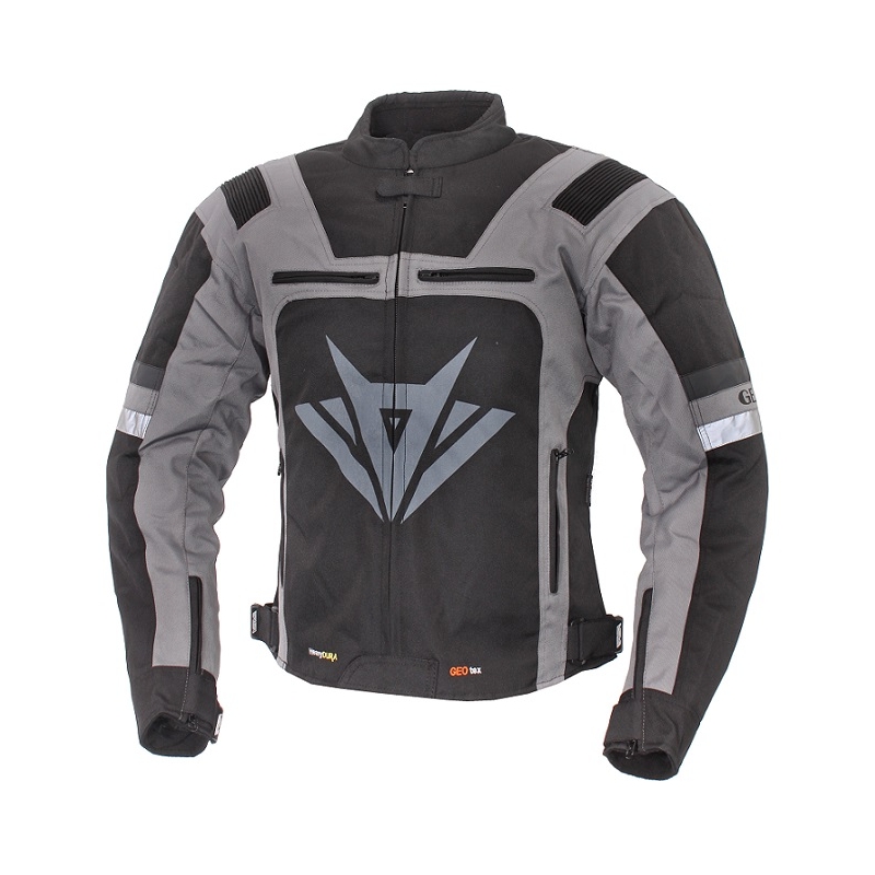 RSA Gear schwarz und grau Motorradjacke Ausverkauf