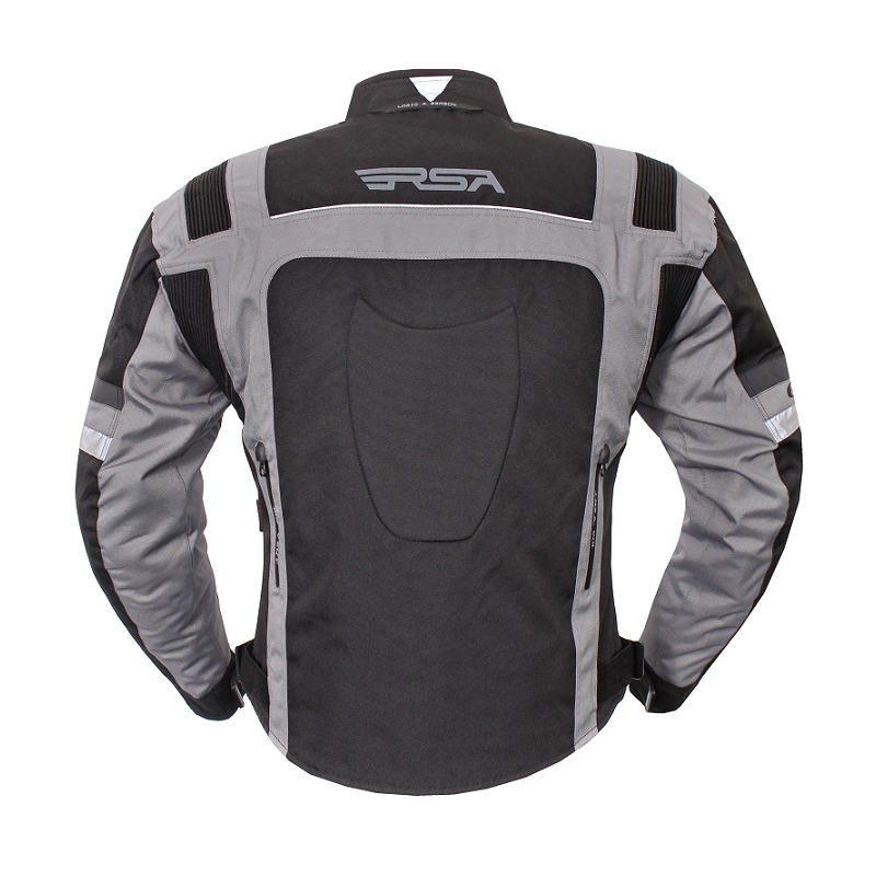 RSA Gear schwarz und grau Motorradjacke Ausverkauf