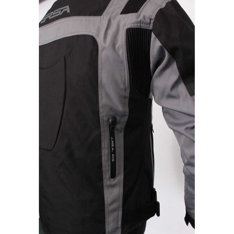 RSA Gear schwarz und grau Motorradjacke Ausverkauf