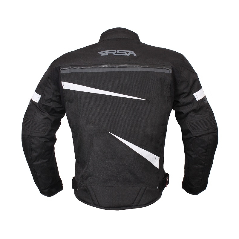 RSA Razor schwarz-weiße Motorradjacke Ausverkauf