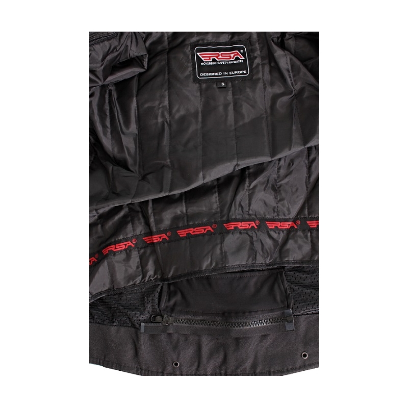 RSA Razor schwarz-weiße Motorradjacke Ausverkauf