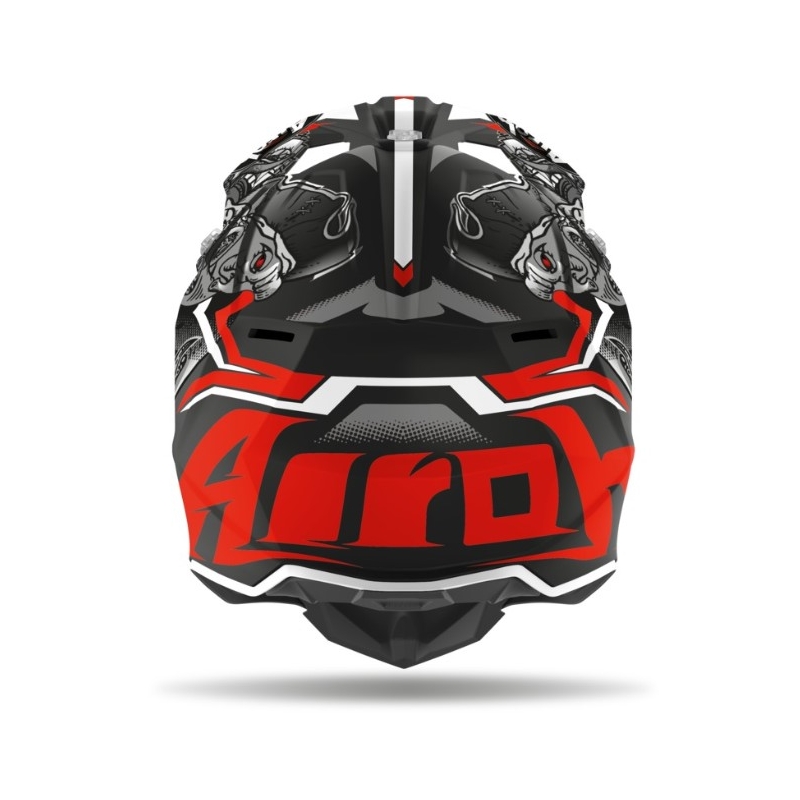 Motocross Helm Airoh Wraap Octopus schwarz-rot