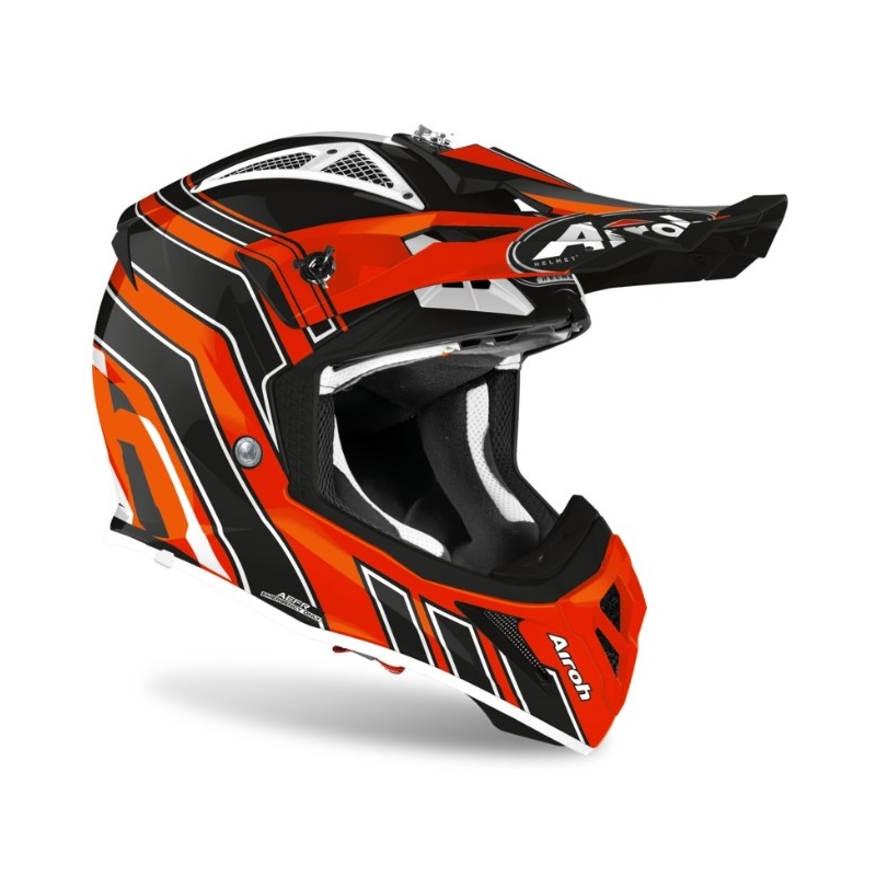 Motocross Helm Airoh Aviator Ace Art orange-schwarz 2021