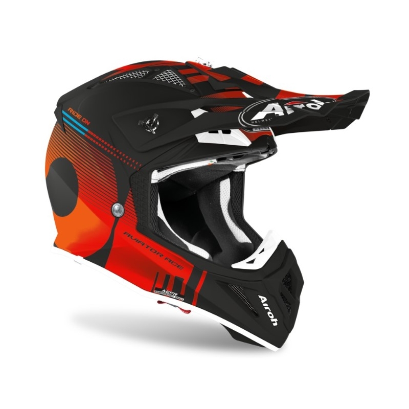 Motocross Helm Airoh Aviator Ace Nemesi schwarz-orange Ausverkauf