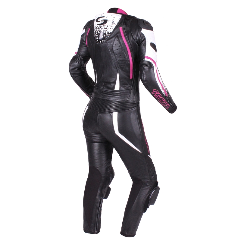 Damen Tschul 586 schwarz-weiß-rosa Jumpsuit Ausverkauf