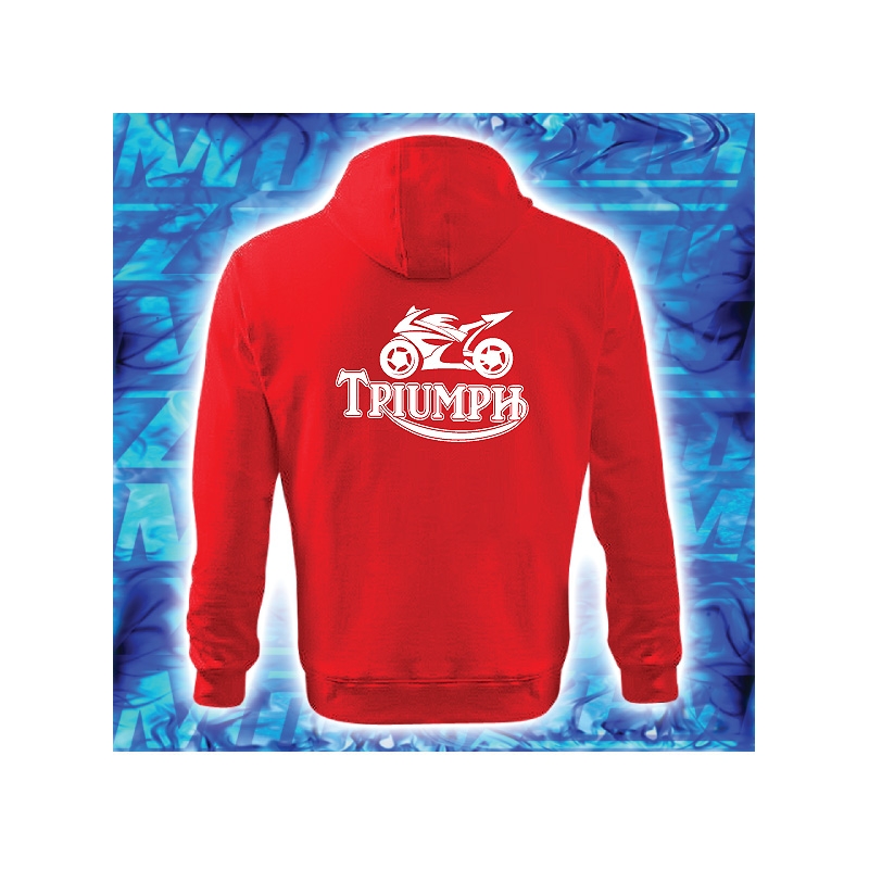 Sweatshirt mit Triumph Motiv rot mit Kapuze Ausverkauf