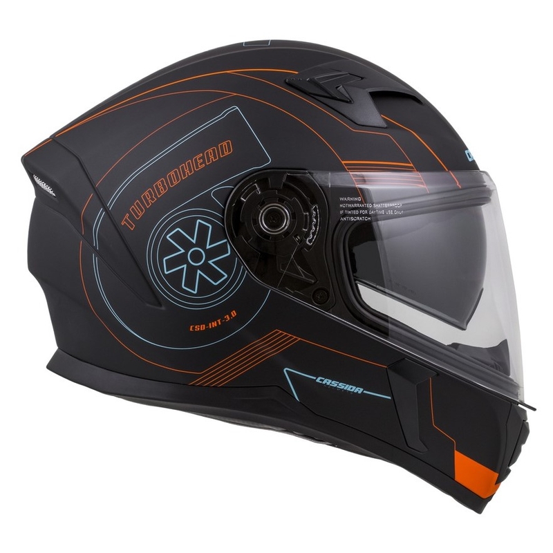 Cassida Integral 3.0 Turbohead Helm schwarz-orange-blau Ausverkauf
