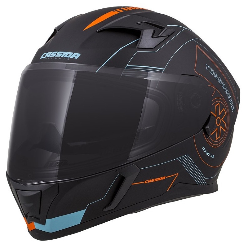 Cassida Integral 3.0 Turbohead Helm schwarz-orange-blau Ausverkauf