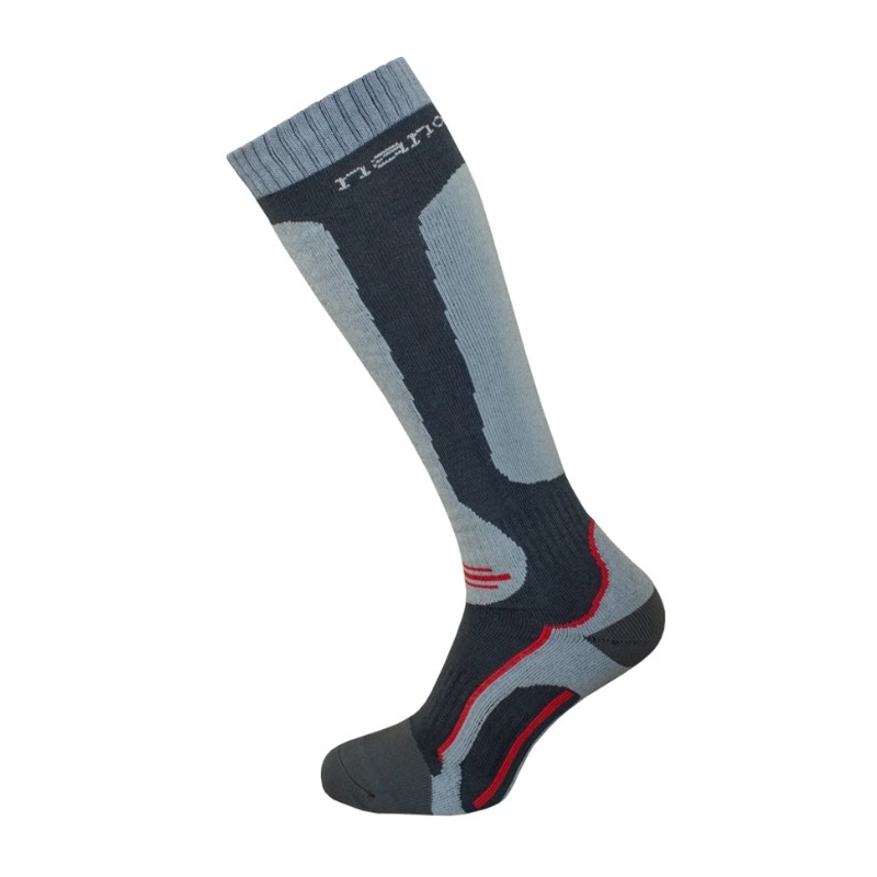 Nanosilver®-Socken schwarz-grau-rot