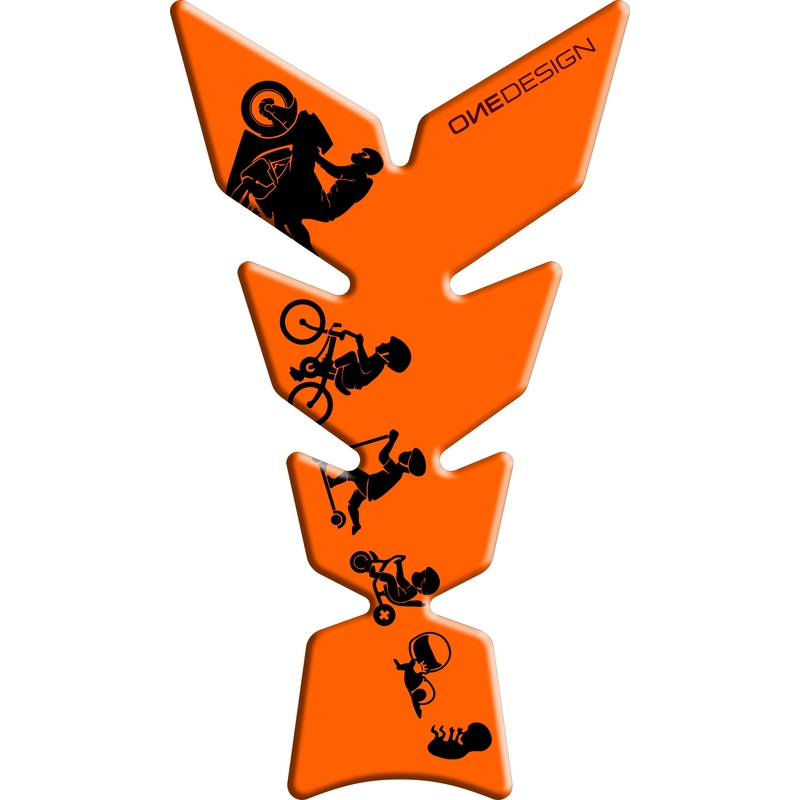 Kraftstofftankabdeckung Print - Moon fluo orange