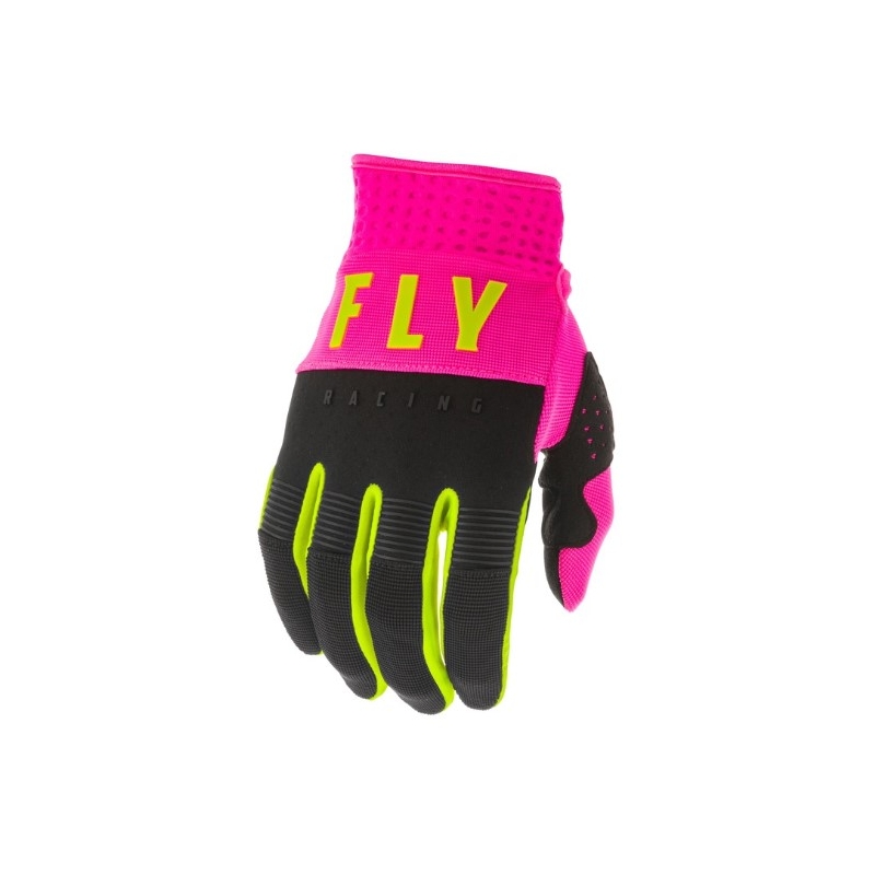Motocross-Handschuhe FLY Racing F-16 2020 schwarz-pink-fluo gelb
