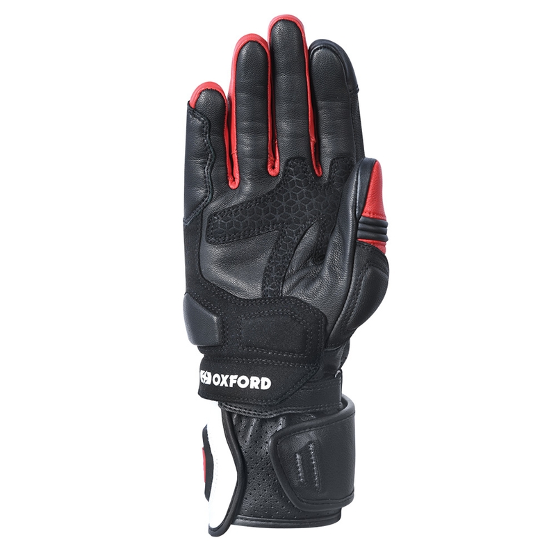 Motorradhandschuhe Oxford RP-2R weiß-schwarz-rot
